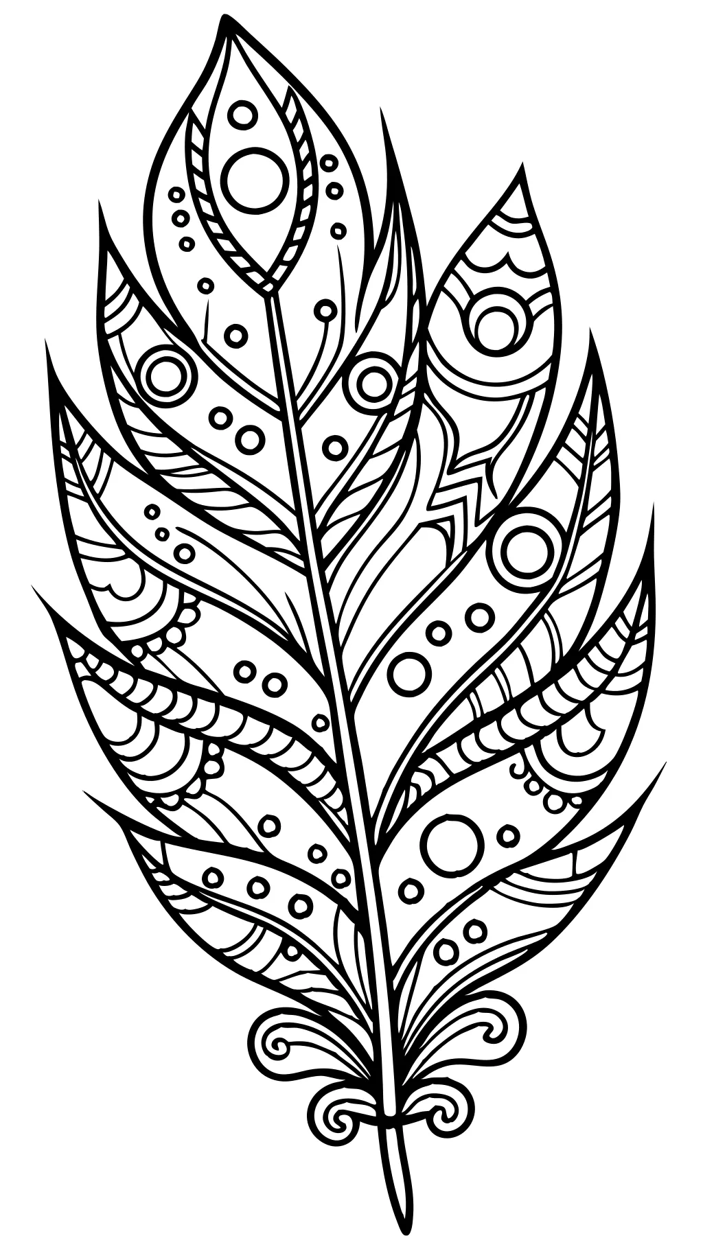 turkey feather coloring page